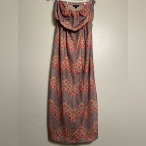 Strapless maxi dress
